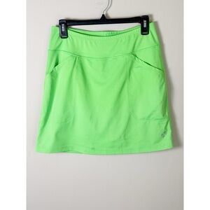 Jofit Skort Womens S Lime Green Argyle Skirt Tennis Golf Pockets S